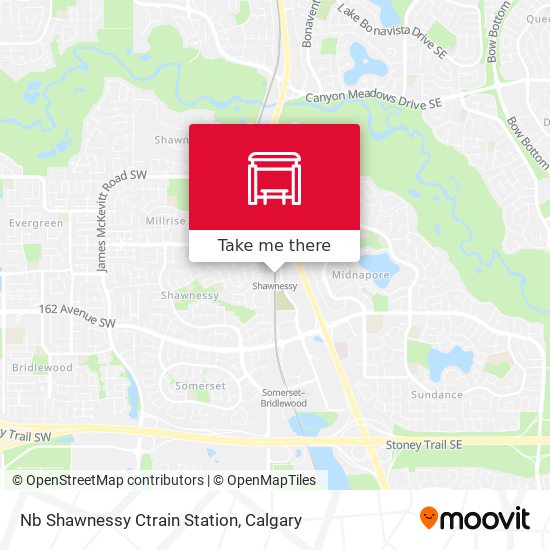 Nb Shawnessy Ctrain Station map