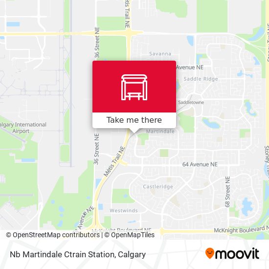 Nb Martindale Ctrain Station map