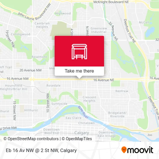 Eb 16 Av NW @ 2 St NW map