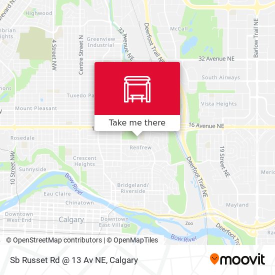 Sb Russet Rd @ 13 Av NE map