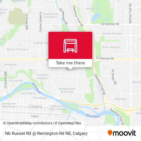 Nb Russet Rd @ Remington Rd NE map