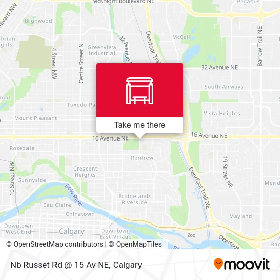 Nb Russet Rd @ 15 Av NE map