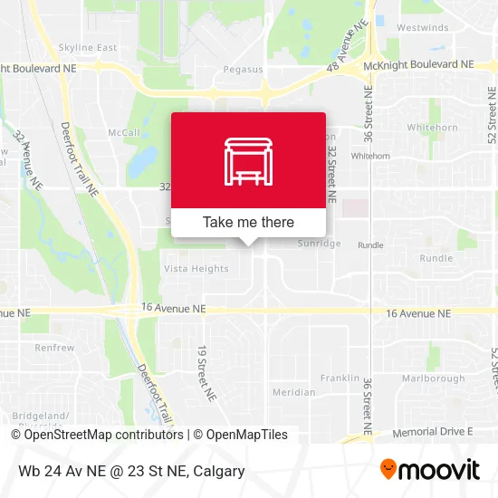 Wb 24 Av NE @ 23 St NE map