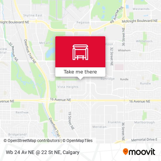 Wb 24 Av NE @ 22 St NE map