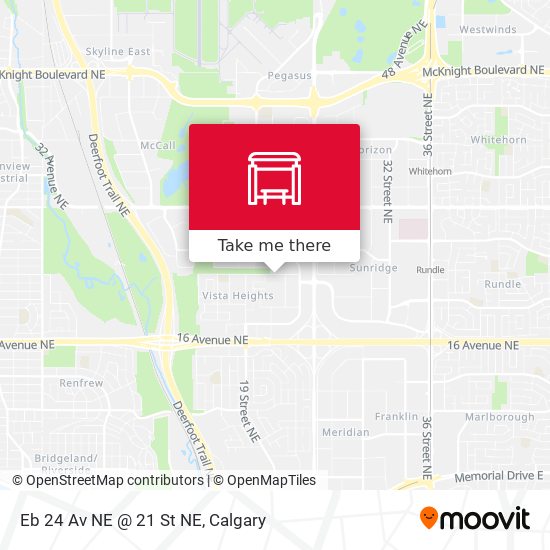 Eb 24 Av NE @ 21 St NE map
