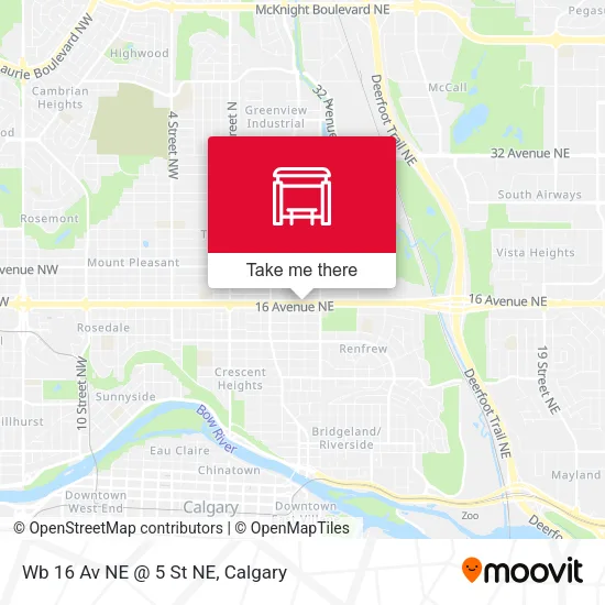 Wb 16 Av NE @ 5 St NE map