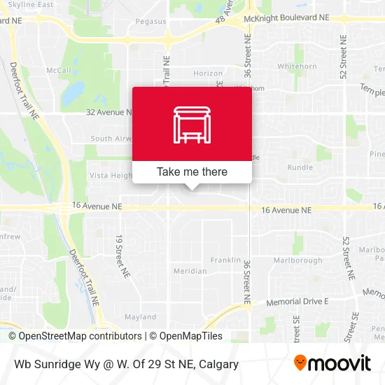 Wb Sunridge Wy @ W. Of 29 St NE map