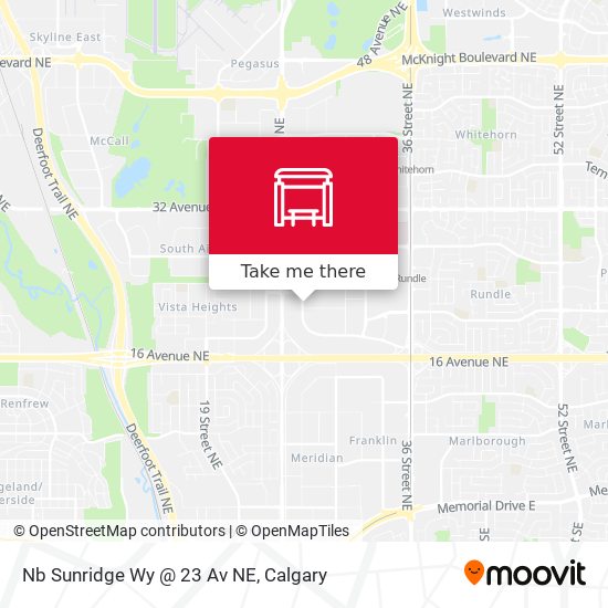 Nb Sunridge Wy @ 23 Av NE map
