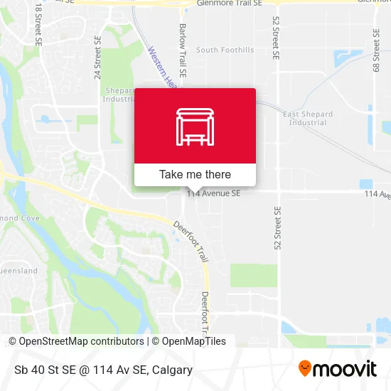 Sb 40 St SE @ 114 Av SE map