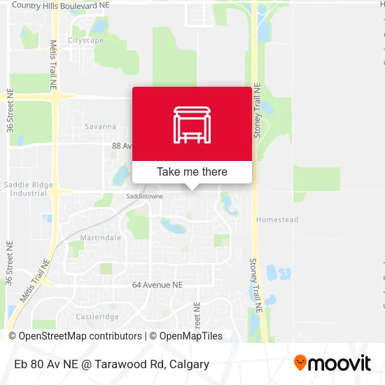 Eb 80 Av NE @ Tarawood Rd map