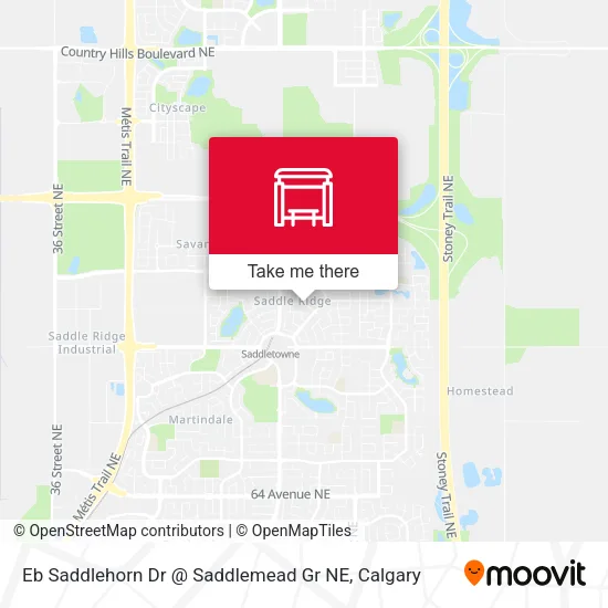 Eb Saddlehorn Dr @ Saddlemead Gr NE map