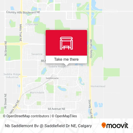 Nb Saddlemont Bv @ Saddlefield Dr NE map