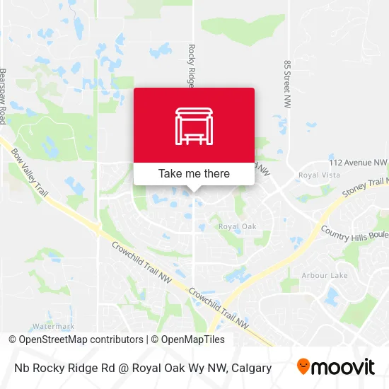 Nb Rocky Ridge Rd @ Royal Oak Wy NW map
