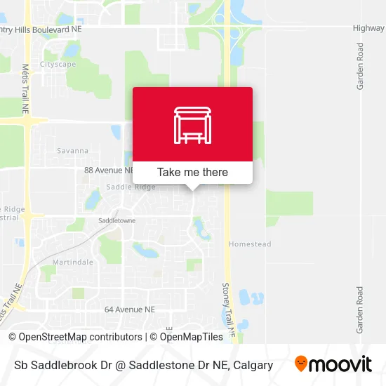 Sb Saddlebrook Dr @ Saddlestone Dr NE map