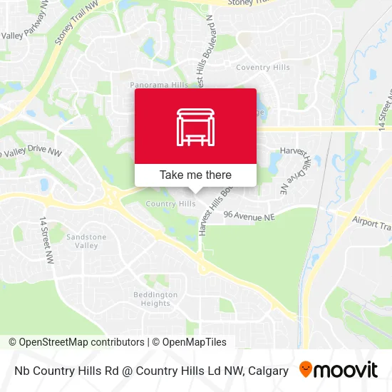 Nb Country Hills Rd @ Country Hills Ld NW map