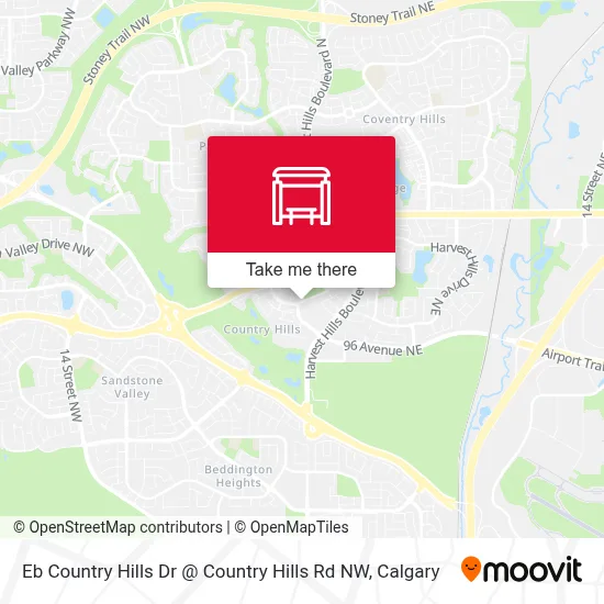 Eb Country Hills Dr @ Country Hills Rd NW map