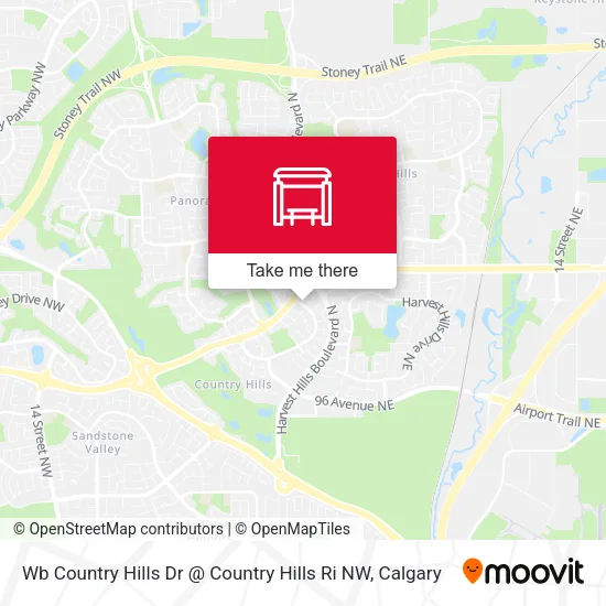 Wb Country Hills Dr @ Country Hills Ri NW map