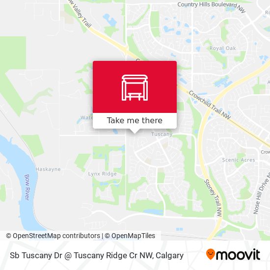 Sb Tuscany Dr @ Tuscany Ridge Cr NW map