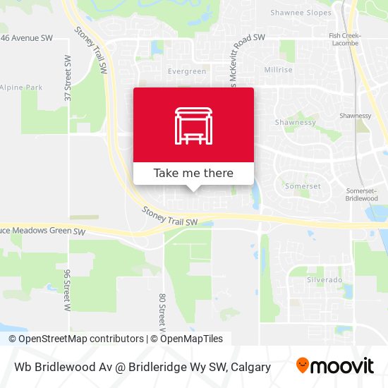 Wb Bridlewood Av @ Bridleridge Wy SW map