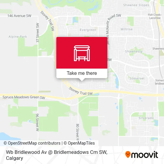 Wb Bridlewood Av @ Bridlemeadows Cm SW map