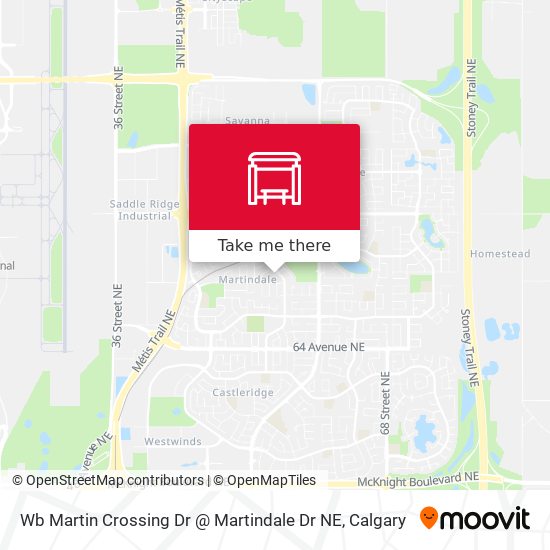 Wb Martin Crossing Dr @ Martindale Dr NE map