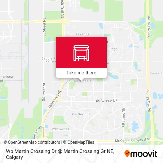 Wb Martin Crossing Dr @ Martin Crossing Gr NE map
