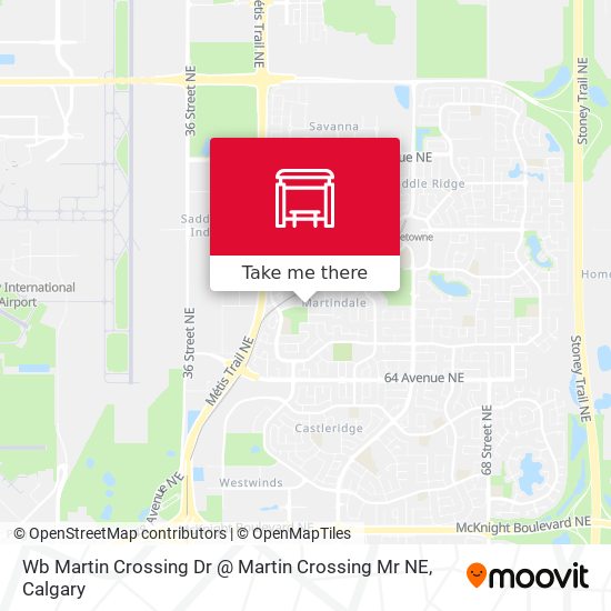 Wb Martin Crossing Dr @ Martin Crossing Mr NE map