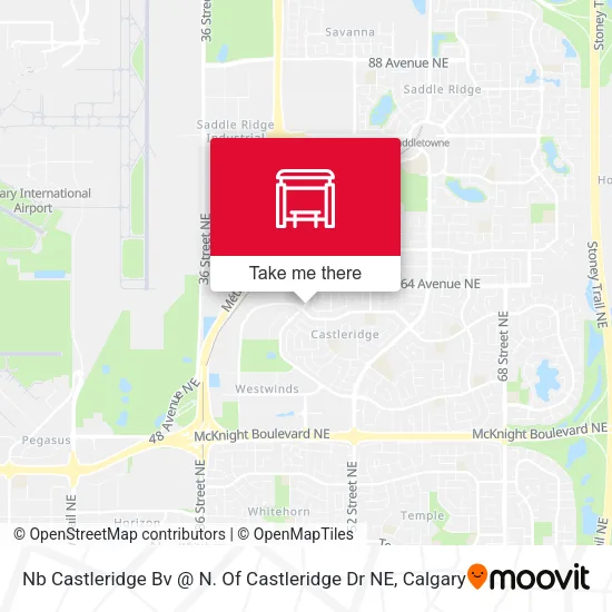 Nb Castleridge Bv @ N. Of Castleridge Dr NE map