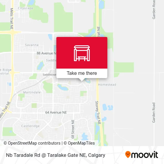 Nb Taradale Rd @ Taralake Gate NE map