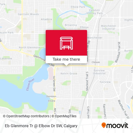 Eb Glenmore Tr @ Elbow Dr SW map