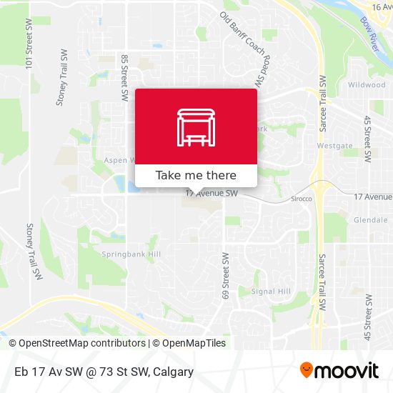 Eb 17 Av SW @ 73 St SW map
