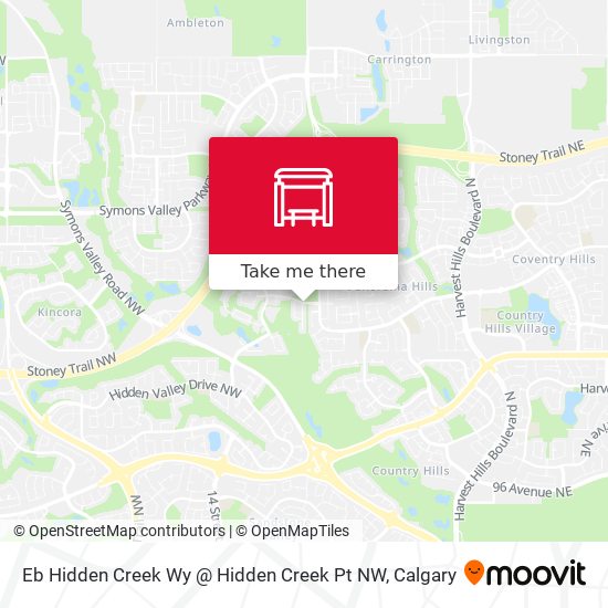 Eb Hidden Creek Wy @ Hidden Creek Pt NW map
