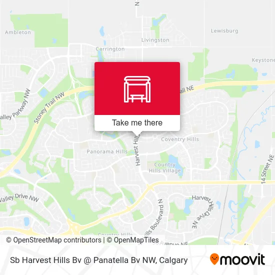 Sb Harvest Hills Bv @ Panatella Bv NW map