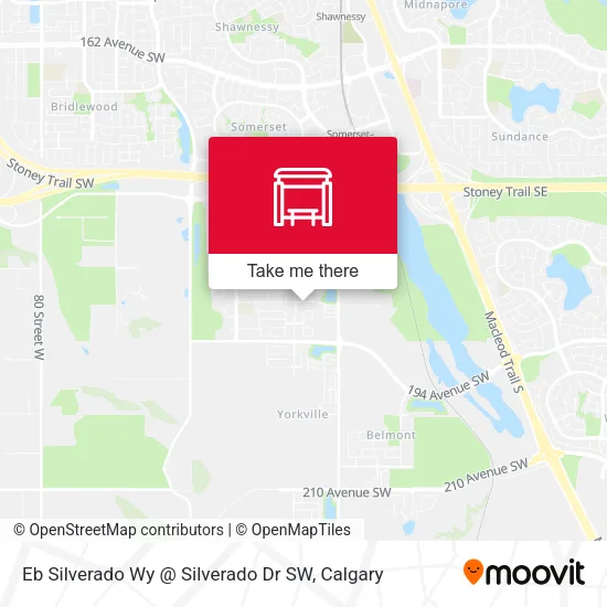 Eb Silverado Wy @ Silverado Dr SW map