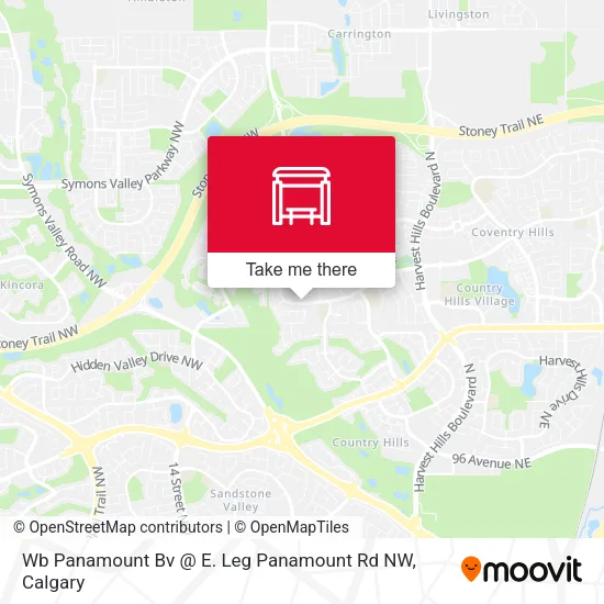 Wb Panamount Bv @ E. Leg Panamount Rd NW map