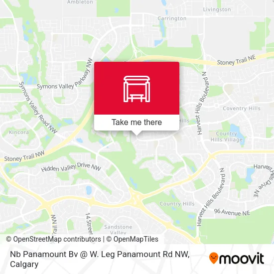 Nb Panamount Bv @ W. Leg Panamount Rd NW map