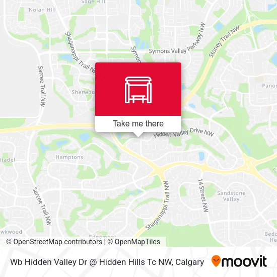 Wb Hidden Valley Dr @ Hidden Hills Tc NW map