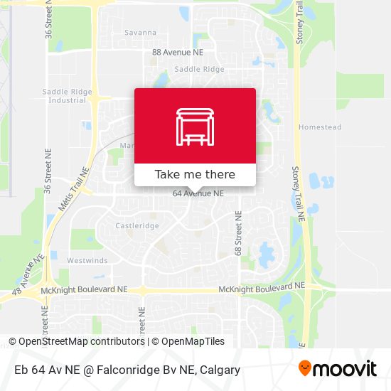 Eb 64 Av NE @ Falconridge Bv NE map