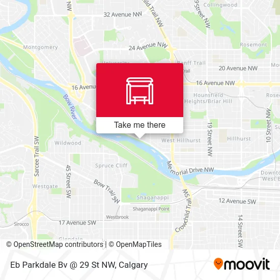 Eb Parkdale Bv @ 29 St NW map