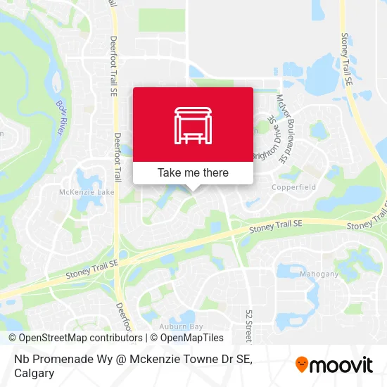 Nb Promenade Wy @ Mckenzie Towne Dr SE map