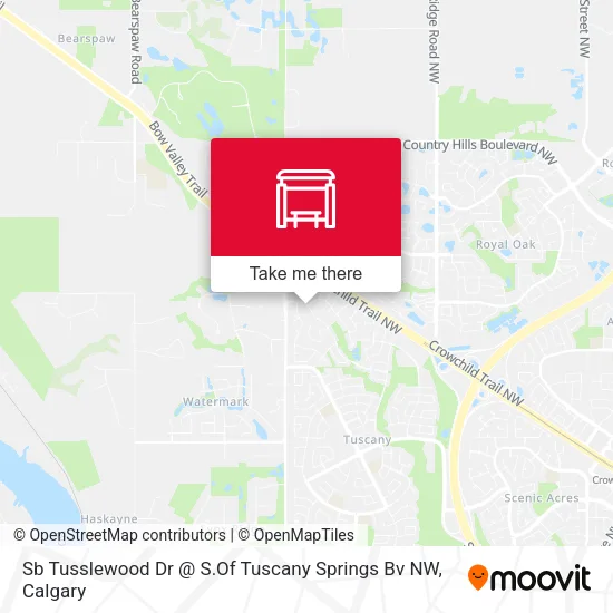 Sb Tusslewood Dr @ S.Of Tuscany Springs Bv NW map