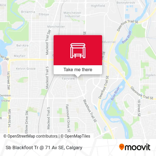 Sb Blackfoot Tr @ 71 Av SE map