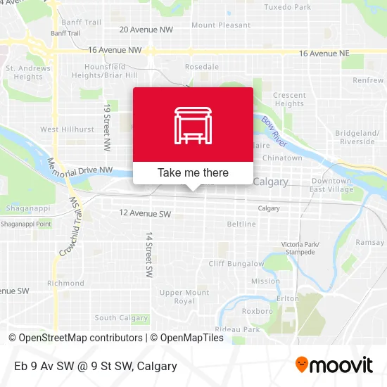 Eb 9 Av SW @ 9 St SW map