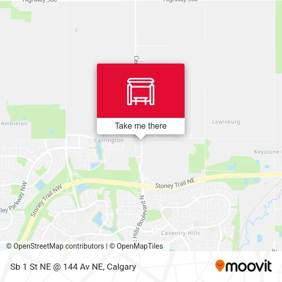 Sb 1 St NE @ 144 Av NE map