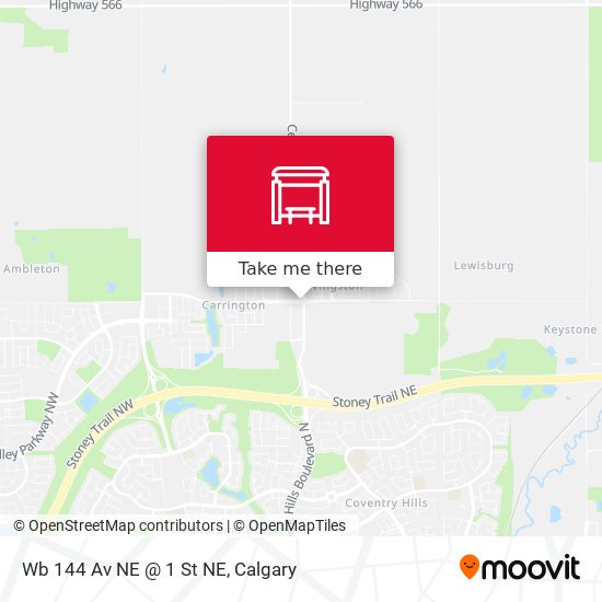 Wb 144 Av NE @ 1 St NE map