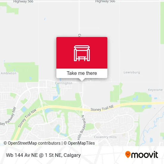 Wb 144 Av NE @ 1 St NE map
