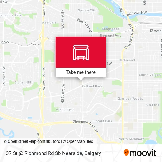 37 St @ Richmond Rd Sb Nearside map
