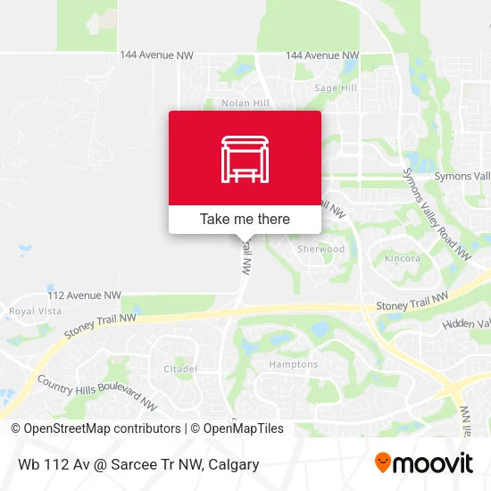 Wb 112 Av @ Sarcee Tr NW map
