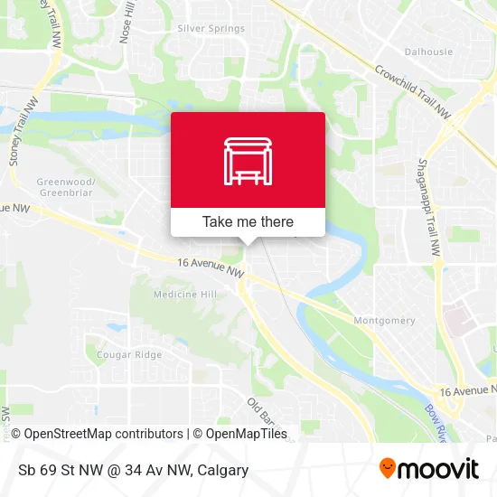 Sb 69 St NW @ 34 Av NW map