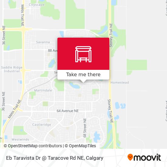 Eb Taravista Dr @ Taracove Rd NE map